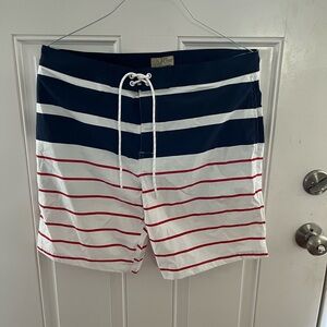 J.Crew men’s size 34 red white and blue bathing suit new with tags